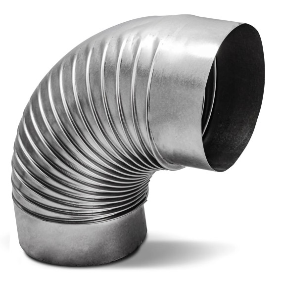 Rura spalinowa, łuk 90°, 150 mm