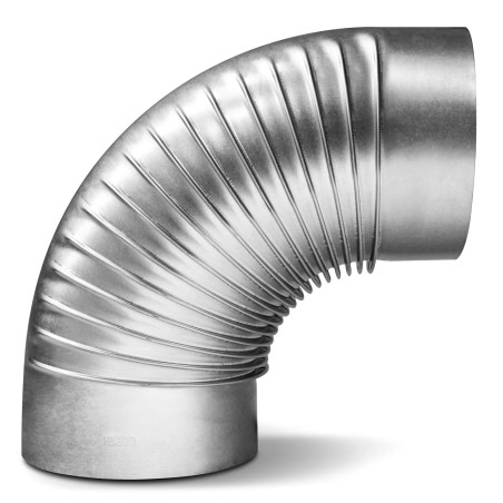Rura spalinowa, łuk 90°, 150 mm