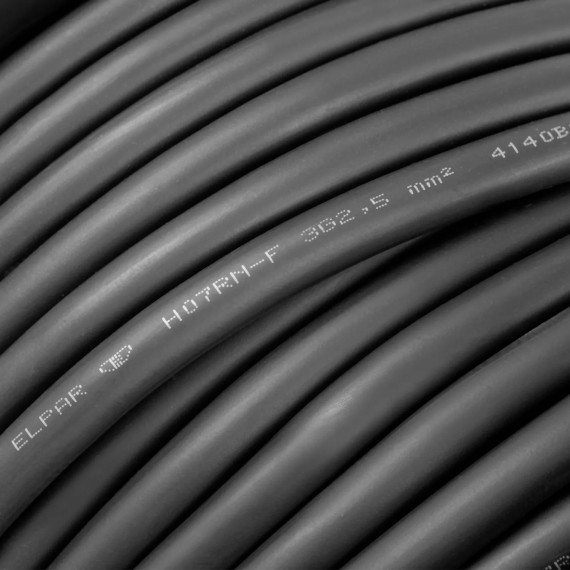 Bęben kablowy PVD3 / przewód 40 m czarny